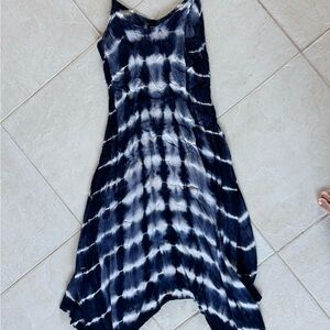 Fifteen Twenty Blue Tie-Dye Dress